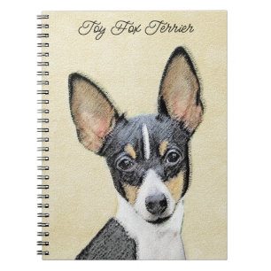 Cuaderno Pintura de Toy Fox Terrier - Arte de Perro Origina