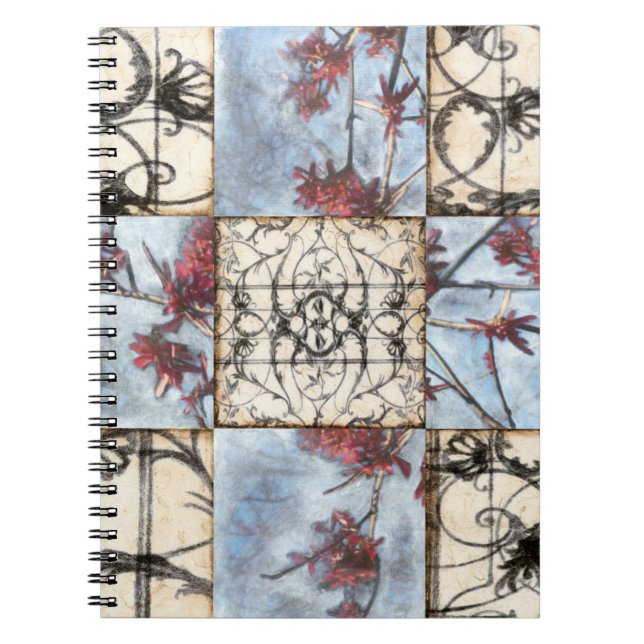 Cuaderno Pintura de trabajo en panel abstracto (Frente)