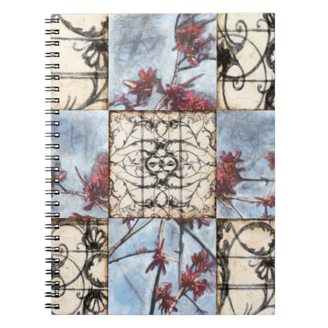 Cuaderno Pintura de trabajo en panel abstracto (Frente)