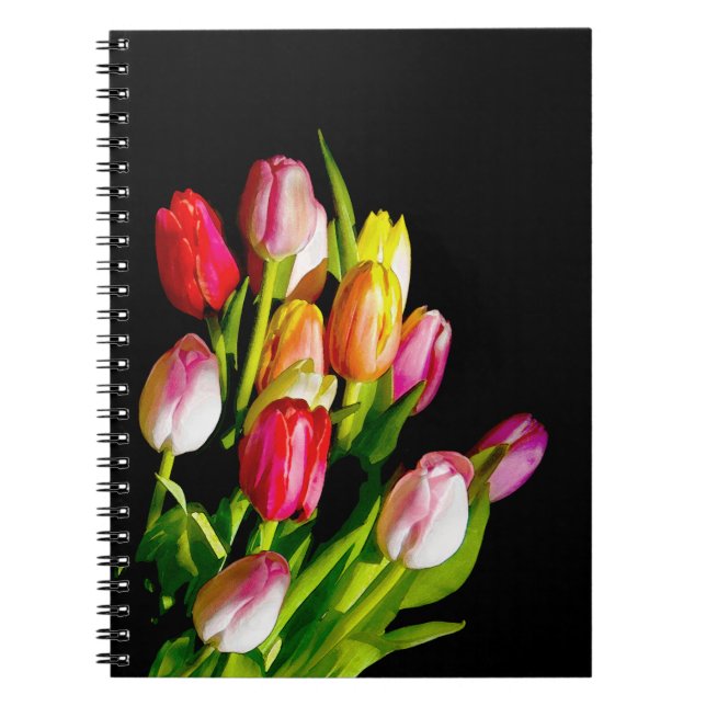 Cuaderno Pintura de tulipán - Arte de flores original (Frente)