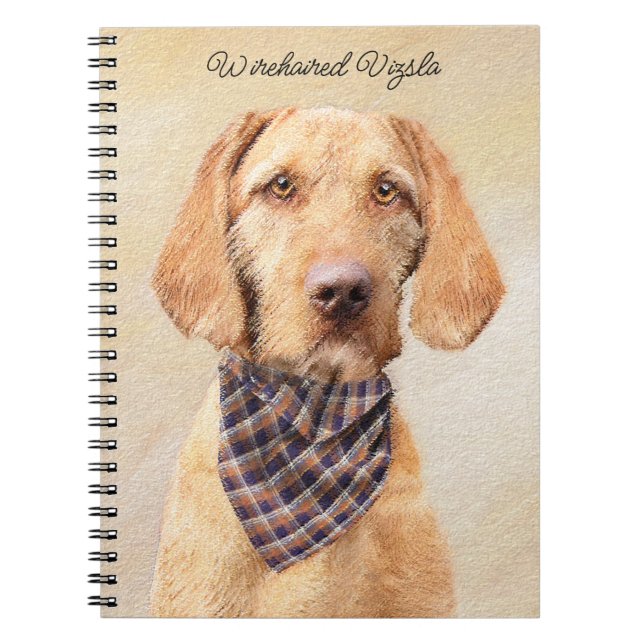 Cuaderno Pintura de Vizsla con cabello alambrado - Arte Per (Frente)