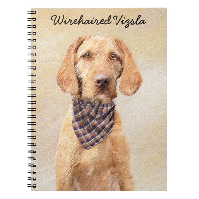 Cuaderno Pintura de Vizsla con cabello alambrado - Arte Per (Frente)