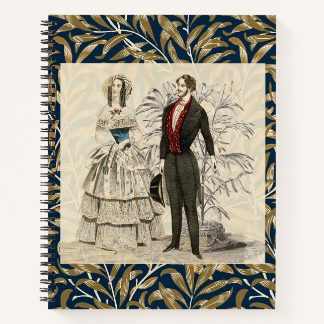 Cuaderno Pintura del matrimonio Boda victoriano de 1844 (Anverso)