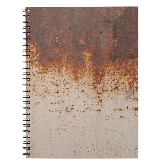 Cuaderno Pintura descascarillada, textura de pared oxidada. (Frente)