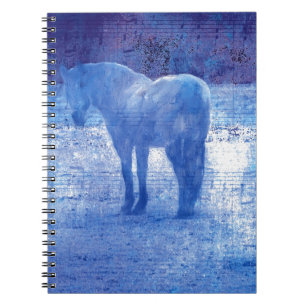 Cuaderno Pintura digital de caballo púrpura