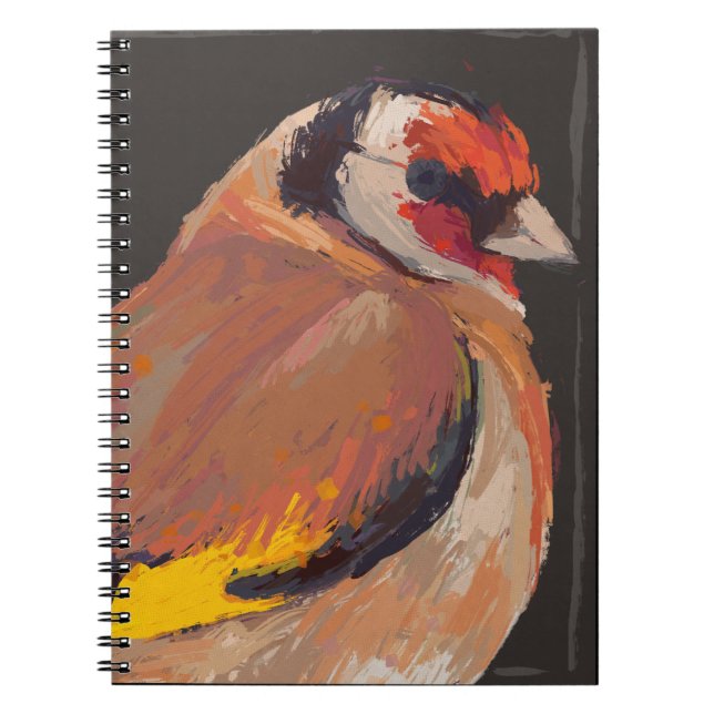 Cuaderno Pintura digital original de una finca dorada (Frente)