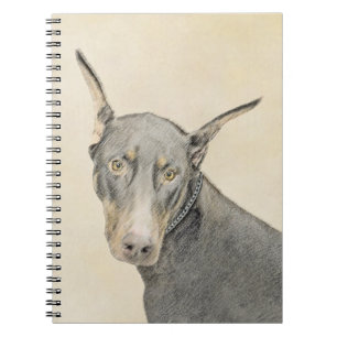 Cuaderno Pintura Doberman Pinscher - Original Dog Art
