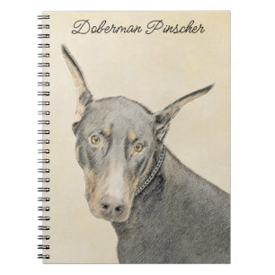Cuaderno Pintura Doberman Pinscher - Original Dog Art