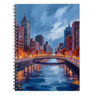Cuaderno Pintura en Acuarela de Noches de Ciudad