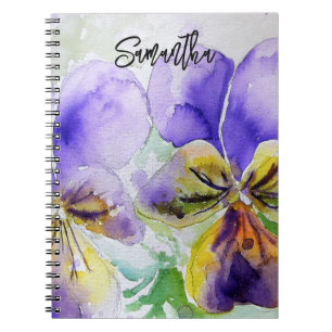 Cuaderno Pintura en acuarela de Violeta Viola Pensamiento P