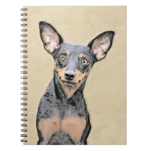 Cuaderno Pintura en miniatura de Pinscher Cute arte origina
