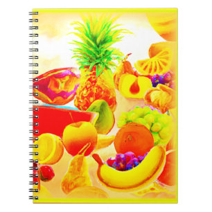 Cuaderno Pintura exótica de frutas tropicales. ¡Hazte con u