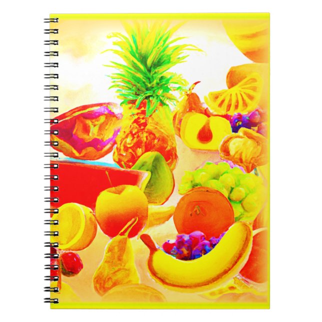 Cuaderno Pintura exótica de frutas tropicales. ¡Hazte con u (Frente)