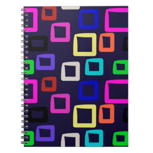 Cuaderno Pintura geométrica cuadrada, gráfico de diseño sin