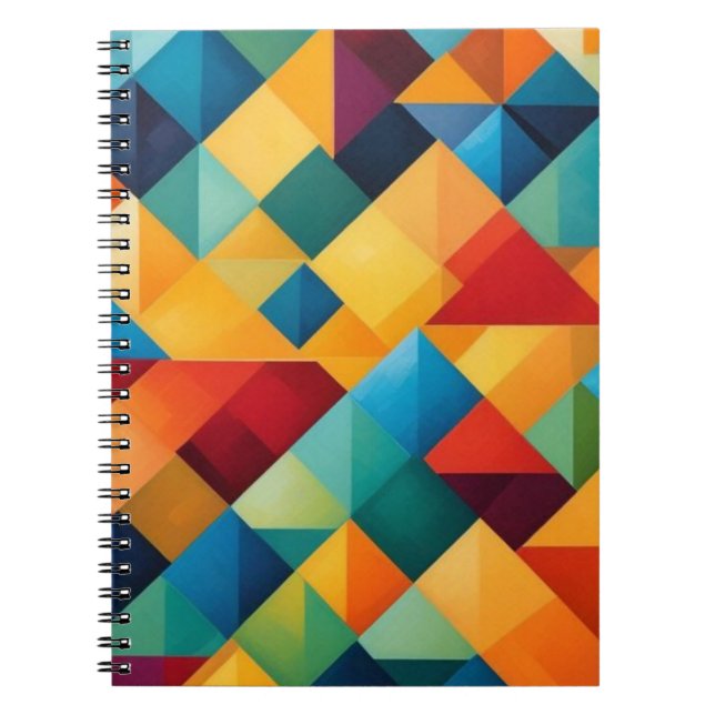 Cuaderno Pintura geométrica triangular vibrante (Frente)