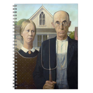 Cuaderno Pintura gótica estadounidense de Grant Wood