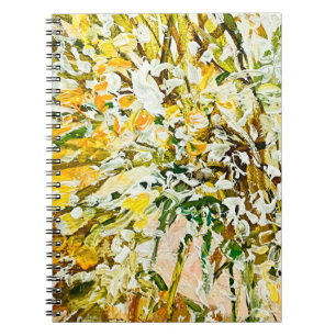 Cuaderno Pintura grabado en relieve expresiva en lienzo, cr