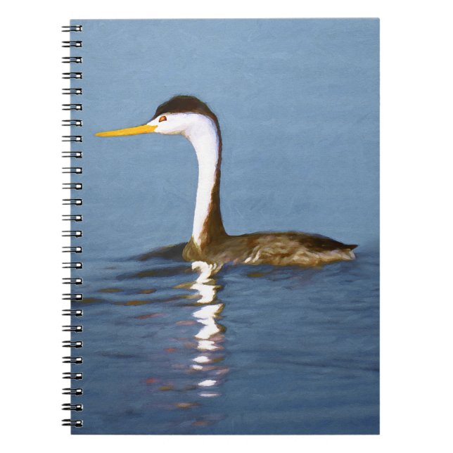 Cuaderno Pintura gris de Clark - Arte de pájaro original (Frente)