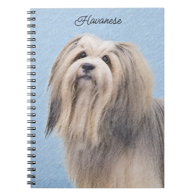 Cuaderno Pintura Havanesa (plateada) - Arte de Perro Origin (Frente)