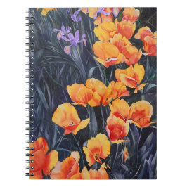 Cuaderno Pintura impresionista de colores en el campo de la