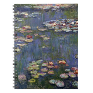 Cuaderno Pintura impresionista de nenúfares de Claude Monet