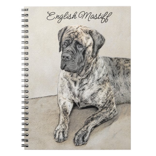 Cuaderno Pintura inglesa de castiff (Brindle) - Arte de per (Frente)