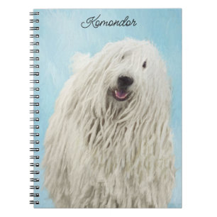 Cuaderno Pintura Komondor - Arte Perro Original Cuto