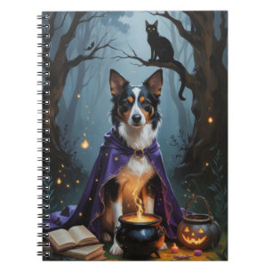 Cuaderno Pintura mágica de Halloween del perro Kelpie austr