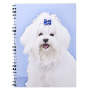 Cuaderno Pintura maltesa - Arte de perro original muy lindo