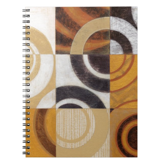 Cuaderno Pintura moderna con patrones circulares (Frente)