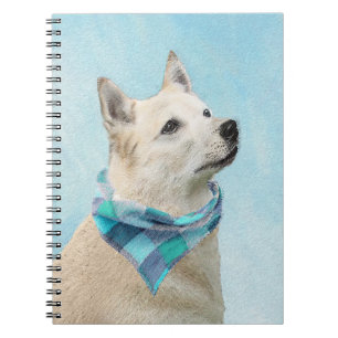 Cuaderno Pintura noruega de Buhund - Arte original de perro