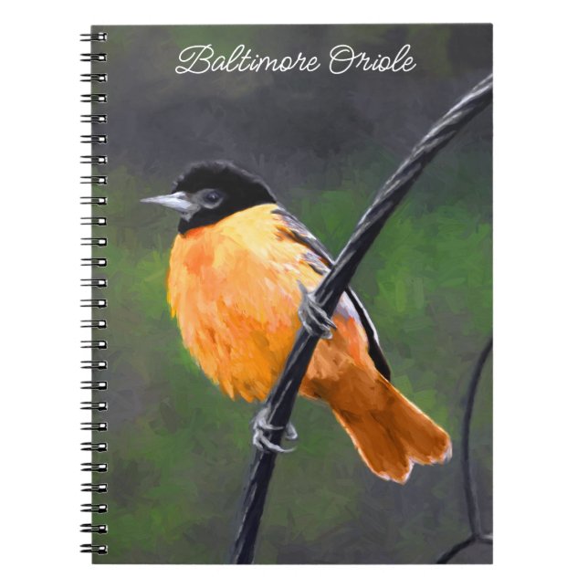 Cuaderno Pintura Oriole - Arte original de aves (Frente)