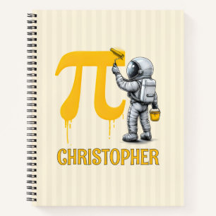 Cuaderno Pintura personalizada de astronauta genial símbolo