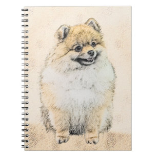 Cuaderno Pintura Pomerania (Naranja) - Arte Perro Original