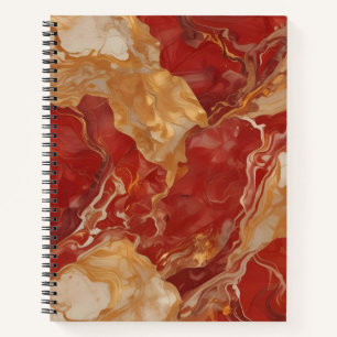 Cuaderno Pintura Roja, Dorada y Plateada