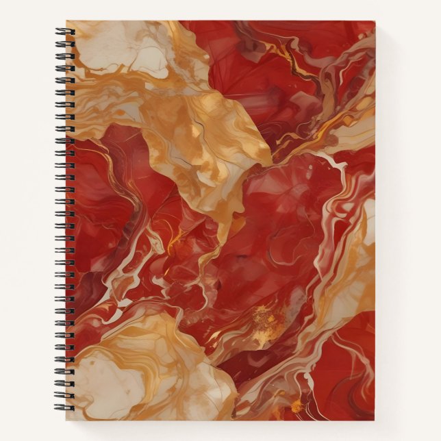 Cuaderno Pintura Roja, Dorada y Plateada (Anverso)
