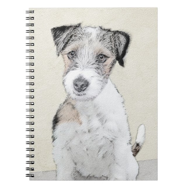 Cuaderno Pintura Rusell Terrier - Arte Perro Original (Frente)