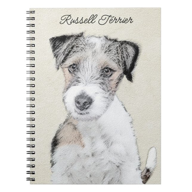 Cuaderno Pintura Rusell Terrier - Arte Perro Original (Frente)