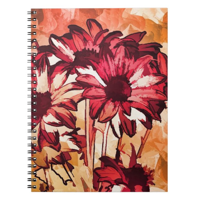 Cuaderno Pintura Rustica De Flor Roja (Frente)