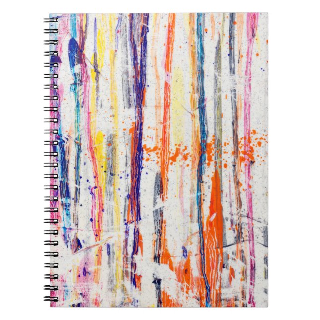Cuaderno Pintura salpicada sobre fondo blanco, arte, fino (Frente)