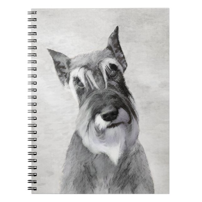 Cuaderno Pintura Schnauzer (gigante) - Arte de perros (Frente)