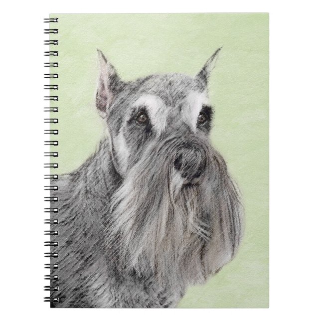 Cuaderno Pintura Schnauzer (gigante, estándar) - Arte de pe (Frente)