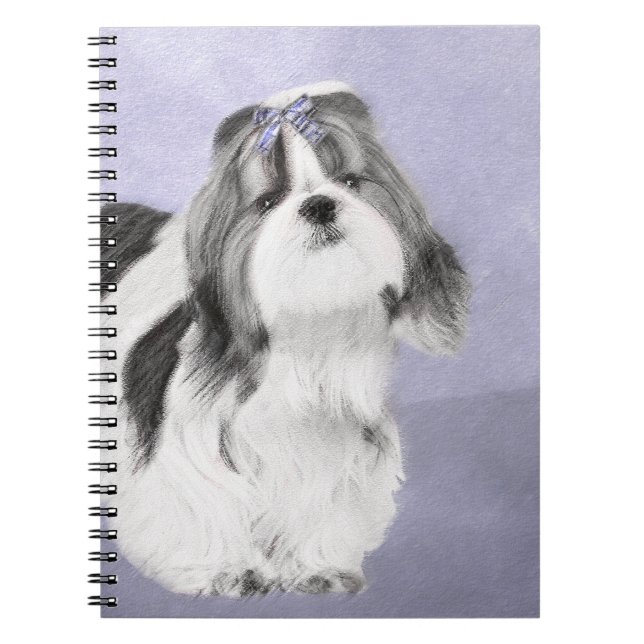 Cuaderno Pintura Shih Tzu - Arte Perro Original. (Frente)