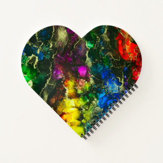 Cuaderno Pintura sintética psicodélica de tinta de alcohol