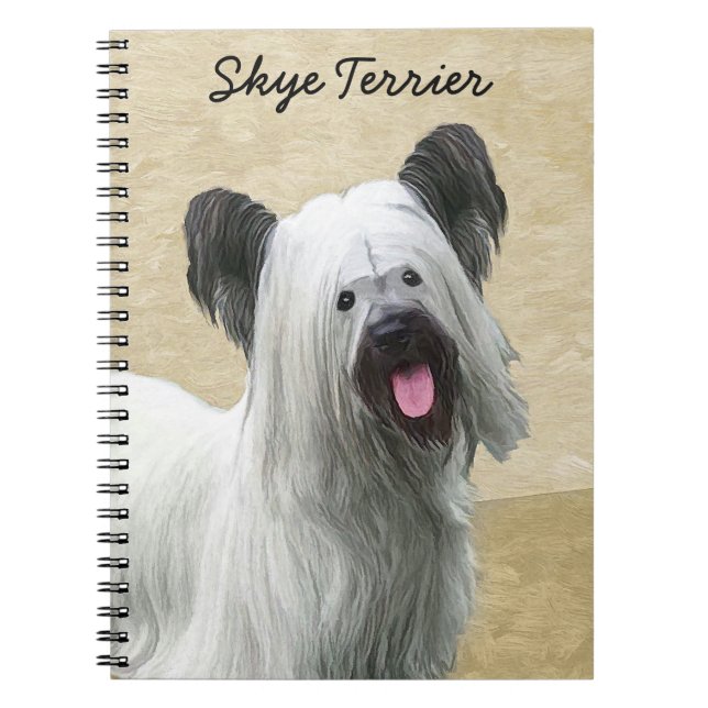 Cuaderno Pintura Skye Terrier - Arte Perro Original. (Frente)