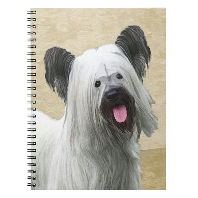 Cuaderno Pintura Skye Terrier - Arte Perro Original. (Frente)
