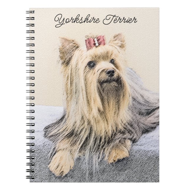 Cuaderno Pintura Terrier de Yorkshire - Arte Perro Original (Frente)