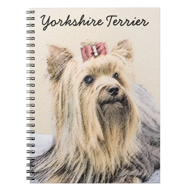 Cuaderno Pintura Terrier de Yorkshire - Arte Perro Original (Frente)