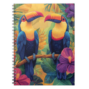 Cuaderno Pintura Vibrante de Tucán - Aves Tropicales en el