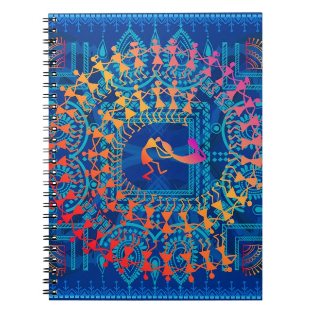 Cuaderno Pintura warli - dibujo a mano tradicional del anci (Frente)